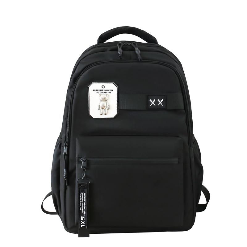 

Женский школьный рюкзак большой емкости, мужской рюкзак для школьников младших классов, компьютерный рюкзак для мальчиков чёрный