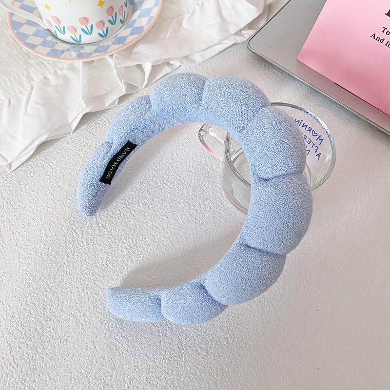 Cloud Stirnband Damen Gesicht waschen Make-up Sport Hoher Schädel Oberteil Schwamm Handtuchstoff Twist Haaraccessoires