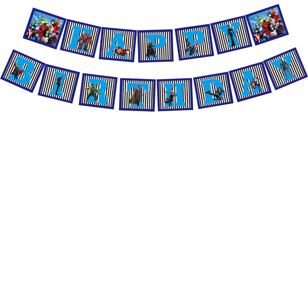 Avengers Birthday Party Supplies Disposable Cutlery Paper Plates Paper Cups Tissue Boys Birthday Party Decorations