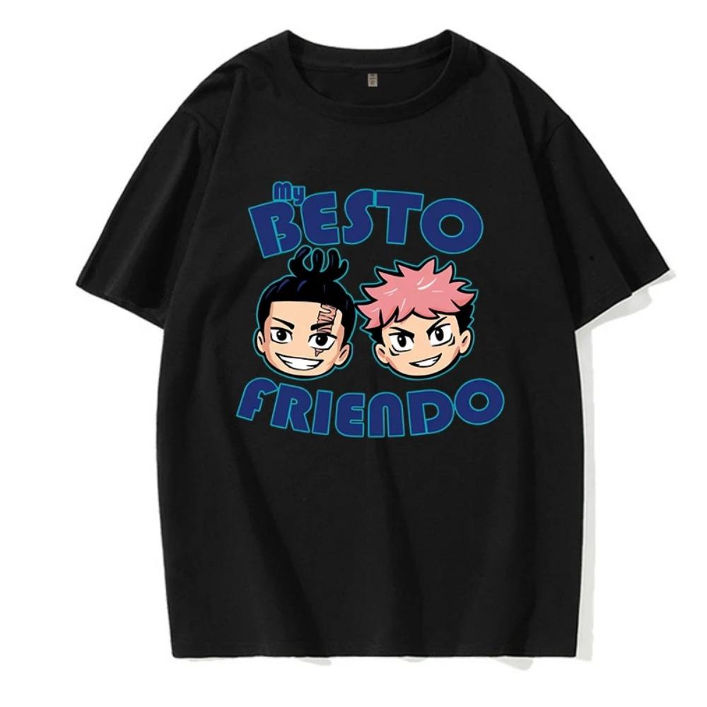 Harajuku Tshirt Manga Japanese Anime Jujutsu Kaisen T Shirt Gojo Satoru Tops Yuji Itadori Graphic Tees Cool Unisex T-shirt