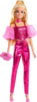 Barbie Deluxe Style Pink Pants Style Dress Up Doll House Pretend Play Barbie Doll Ages 4 and Up Pink JFP40