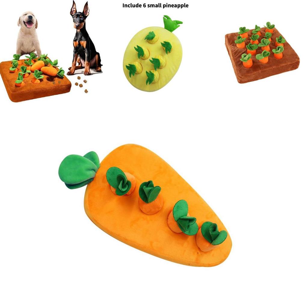Soft Carrot Plush Toy For Early Education And Pet Chewing Play