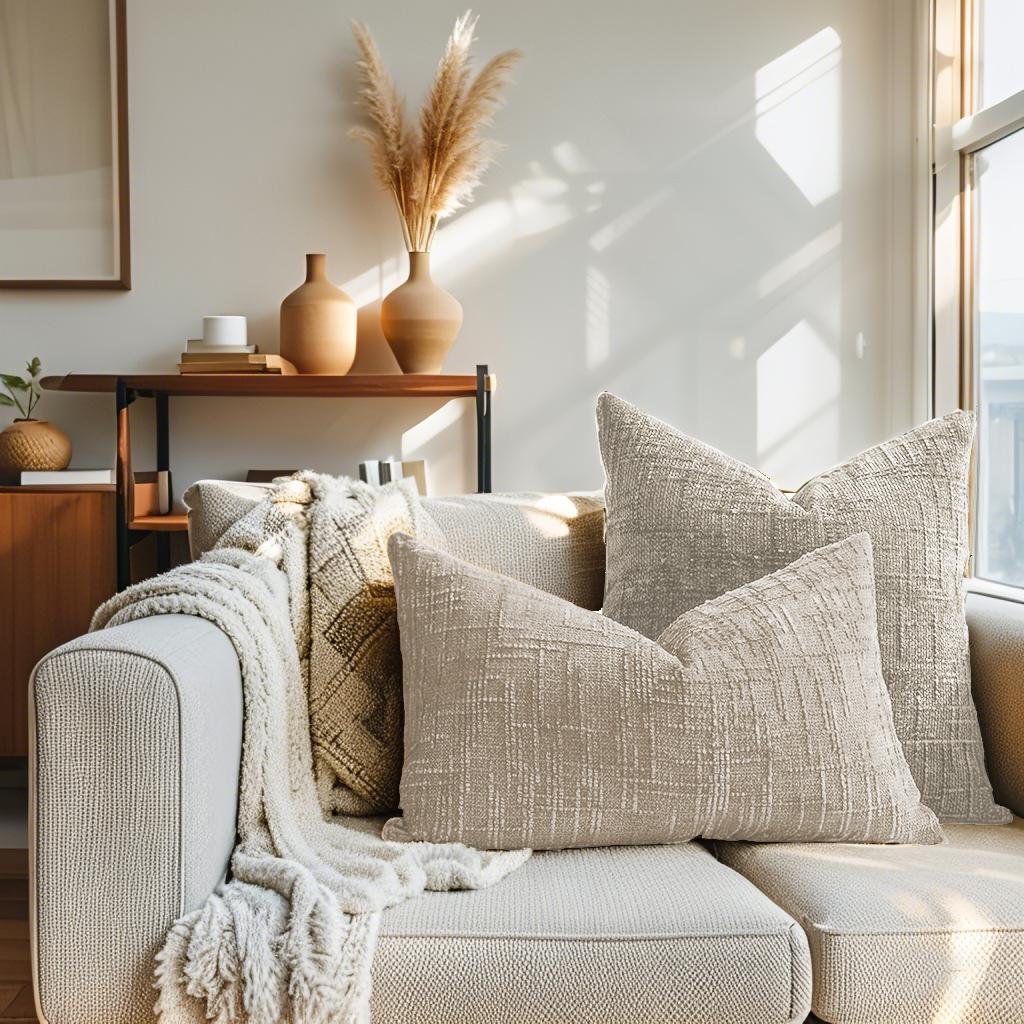 Chenille Yarn Pillow Case Living Room Sofa Big Bed Back Car Hotel Cushion