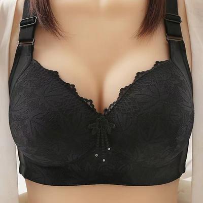 Women's Daily Bra - Soft Lavender Lace Underwear with Non Removable Pads, Elegant Underwear for All Seasons, Comfortable Fit Design