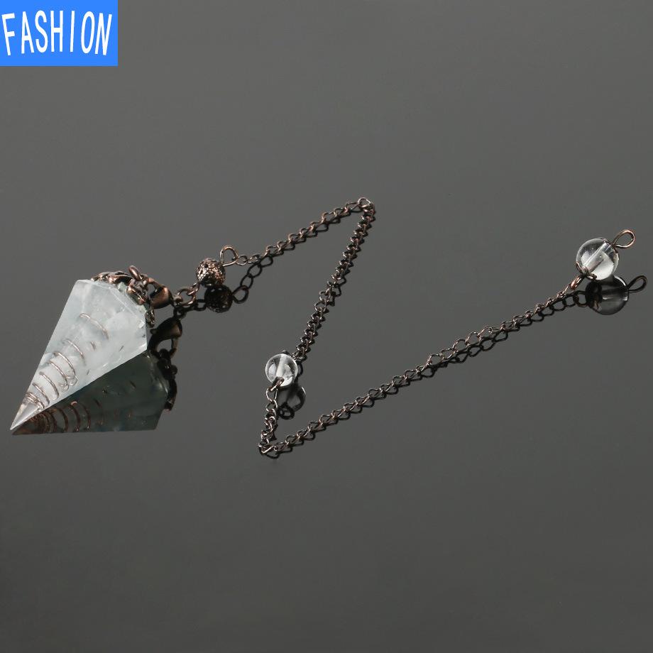 Dream Will Focus Yoga Pendant Natural Stone Cone Healing Necklace