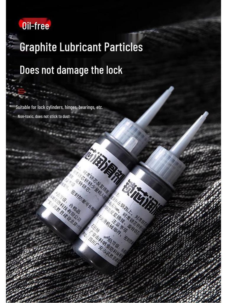 Grafitový práškový lubrikant pro zámky dveří a protizlodějské vložky