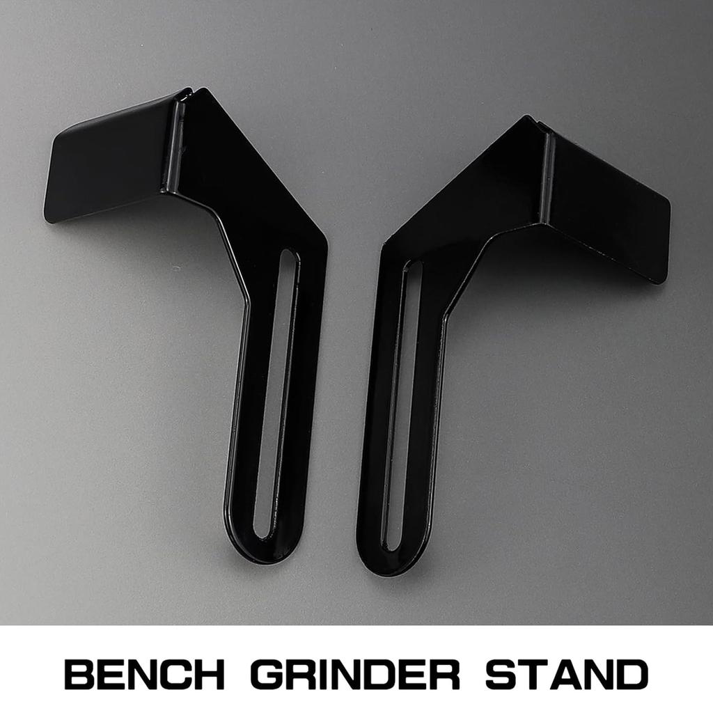 2Pcs Professional Benches Grinder Holders Stainless Steel Frame Stand for Grinding Machine Stability Durability Build