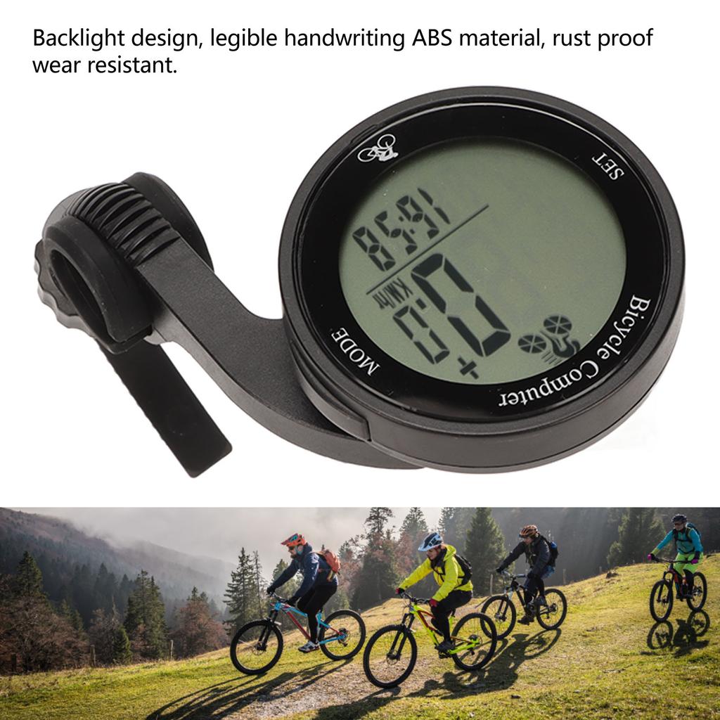 Bike Computer Speedometer Thermometer Clock Large Screen Clear Handwriting Waterproof Cycling Computer with Backlight