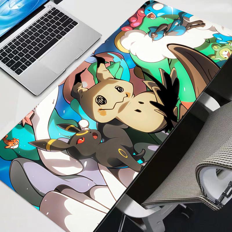 Mouse pad professional durable eSports game players Speed Pokemon Pikachu Lock Edge Rubber Game Desk Mousepad Keyboard Mat