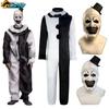 Art The Clown Cosplay Movie Terrifier 2 Art The Clown Cosplay Kostýmová maska do kombinézy Halloweenské kostýmy Maska pro muže Ženy