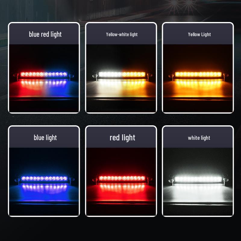 Car Suction Cup LED Strobe Light - Windshield Front/Rear Flash Warning Light