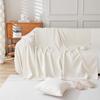 Teddy Velvet Waterproof Couch Towel Four Season Universal Anti Slip Sofa Dust Cover Solid Color Scratch Resistant Fringe Blanket