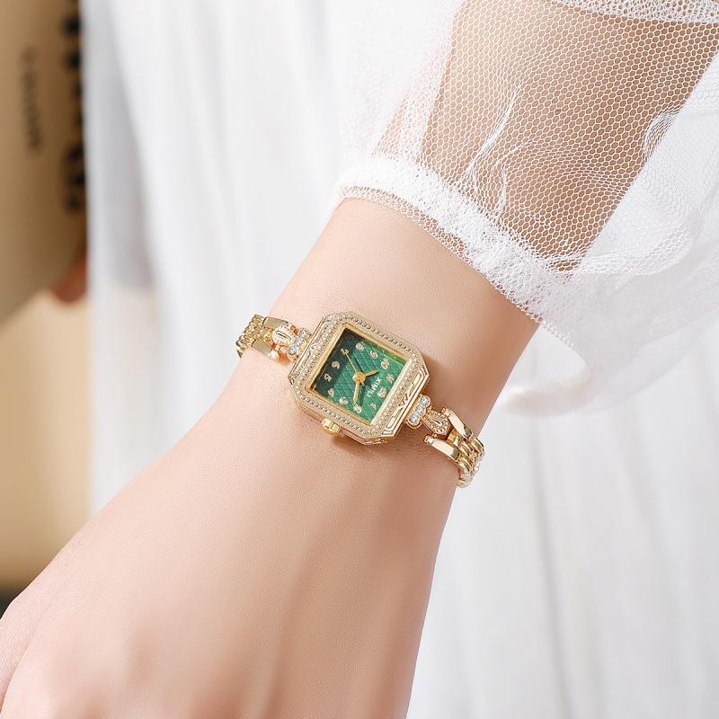 New Literary And Retro Square Small Exquisite Light Luxury Niche Ins Style Temperament Bracelet Quartz Watch