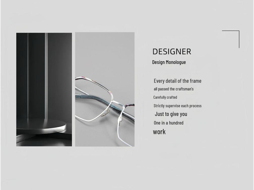 Danyang Two-Tone IP Plated Browline Glasses: Men's Pure Titanium High-Power Myopia Eyeglasses with Thick Rim and Acetate Frame.