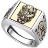 New Pixiu Men's Ring Six-character Motto Jinbao Live Mouth Ring Index Finger