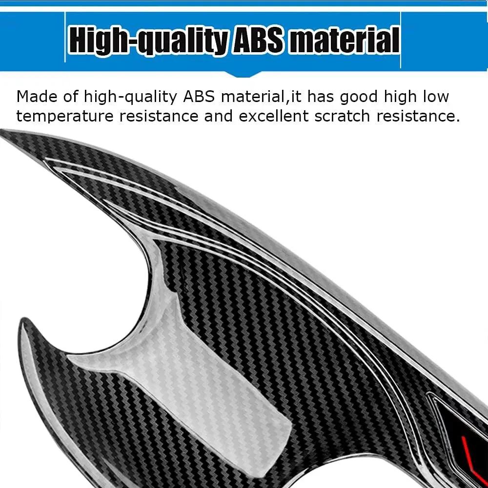 For Honda Civic 10th 2016-2021 Car Sticker ABS Exterior Door Handle Bowl Cover Trim Carbon Fiber Accessories Vehicle Decoration