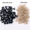 100pcs 8-16mm Flat Circle Bear Foot Eyes 2Styles Animal Puppet Crafts  For White Bear Doll