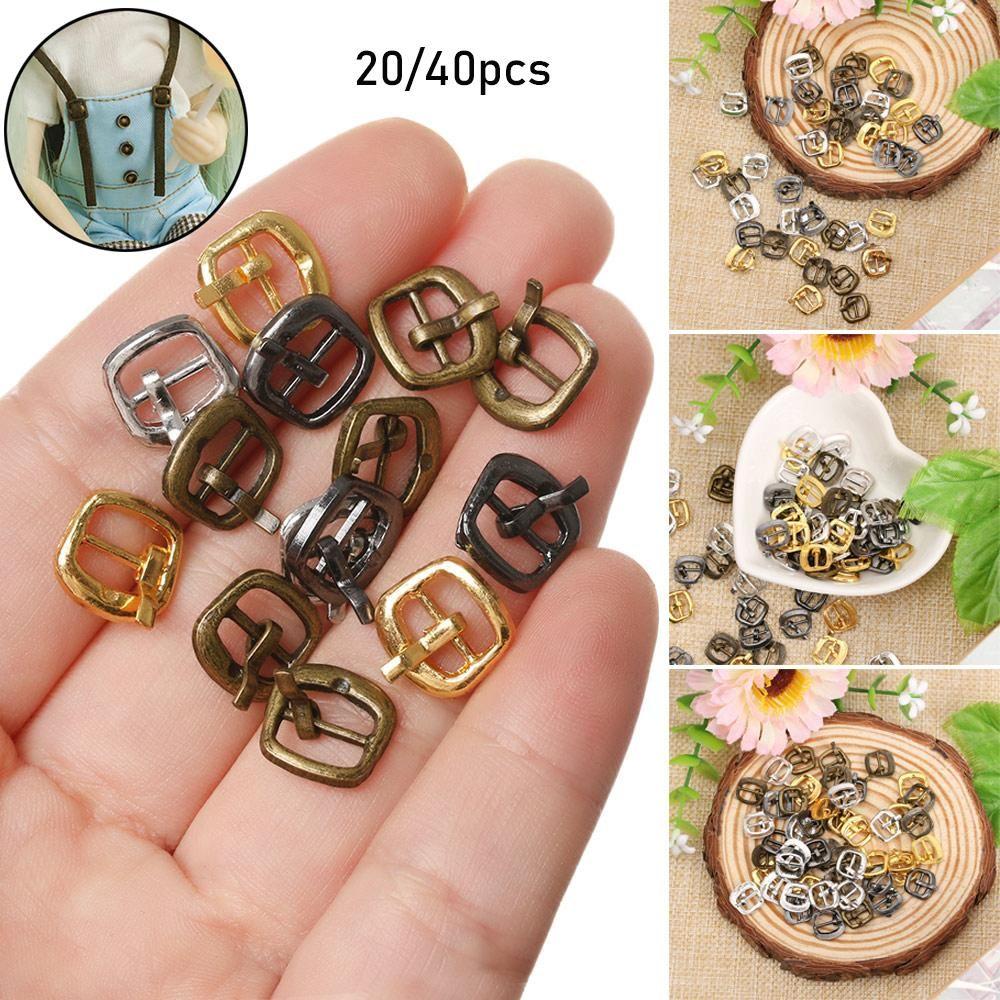 7mm 4 Colors Mini Ultra-small Tri-glide Buckle Belt Buttons Diy Dolls Buckles Doll Bags Accessories