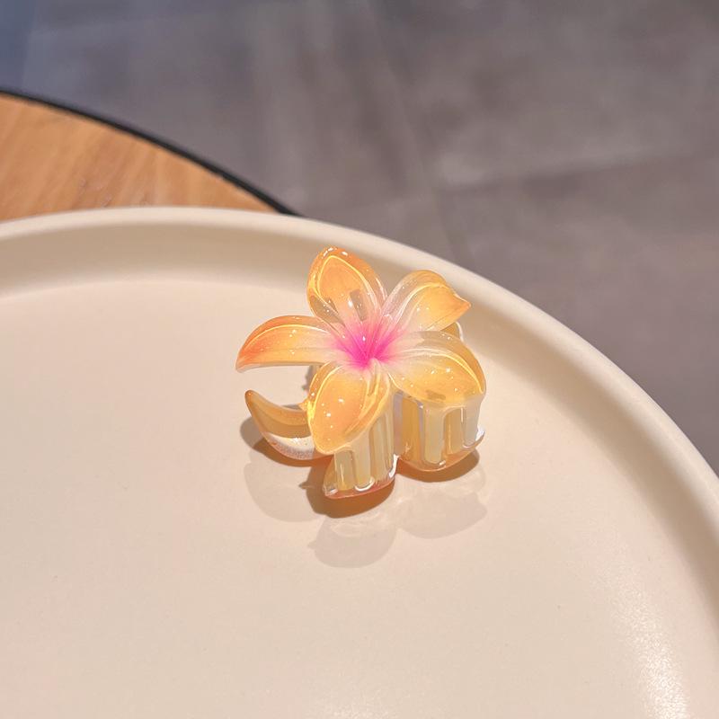Plumeria Candy Color Fairy Hair Clip - Elegant Shark Clip Accessory
