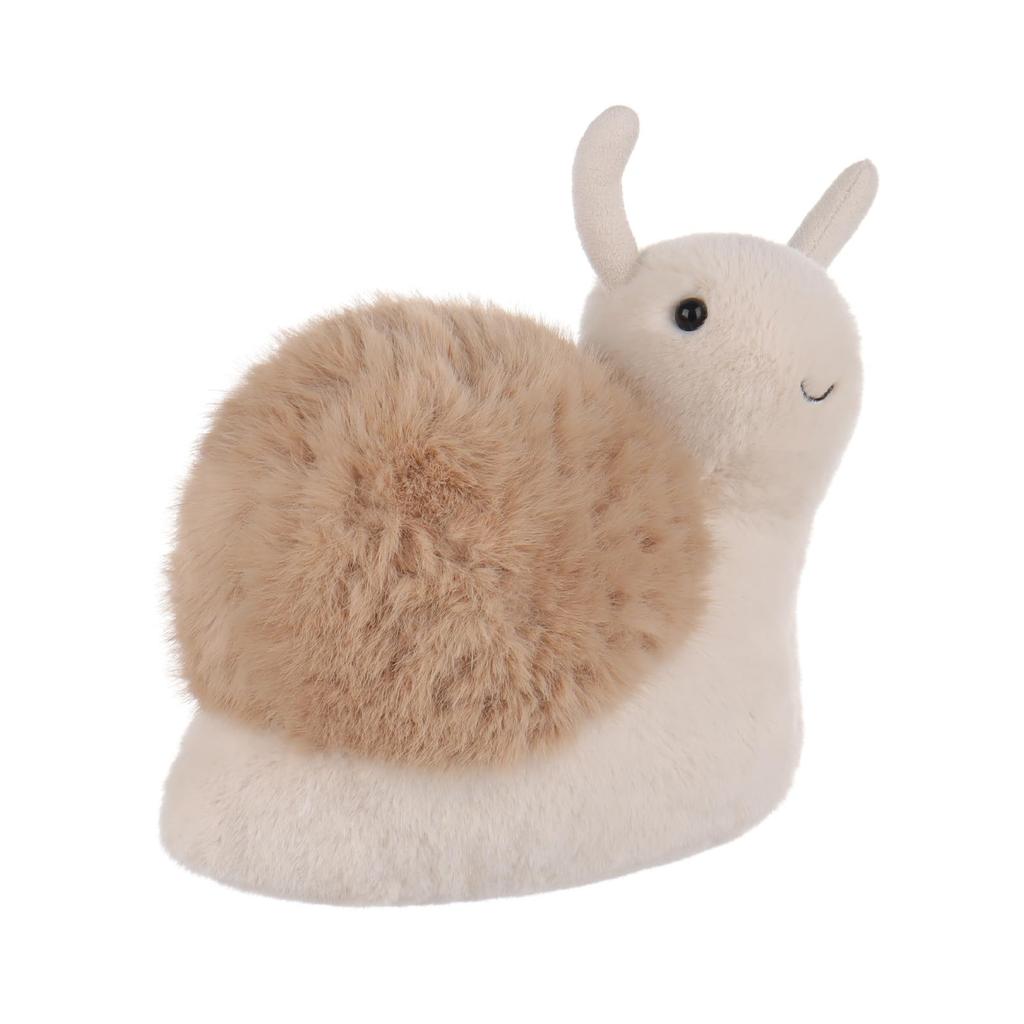 Apricot Lamb Relaxed Brown Snail Plush Toy, Soft and Cute, Fluffy Relaxed Brown Snail 15cm, Suitable for Boys and Girls