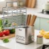 Chopsticks Holder Multifunctional Tabletop Wall Mounted Kitchen Utensils Holder Drying Rack with Drain Tray for Spoons Tableware