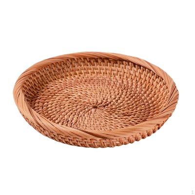 Geflochtener Korb Tablett Aufbewahrungsorganizer Snack Süßigkeiten Restaurant