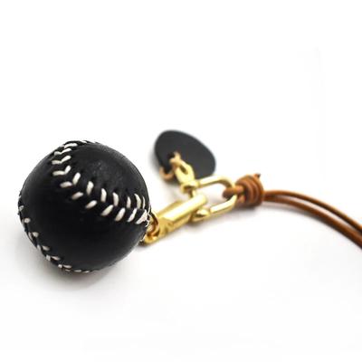 Ręcznie robiona skórzana torba chram trójwymiarowy baseball nordycki ins skórzana zawieszka do torby brelok do kluczy samochodowych zawieszka do wnętrza samochodu