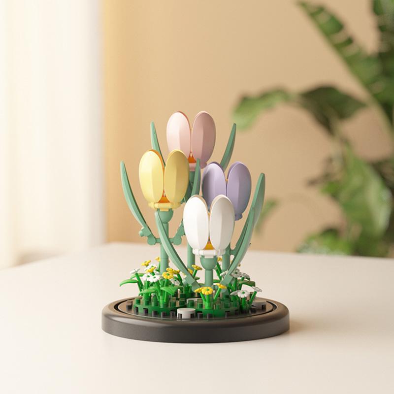 Sunflower Microparticle Building Blocks Simulation Eternal Flower Puzzle Assembly Toy Desktop Ornament