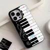 Korean INS Art Piano Key Notes Creative Cute Phone Case For iPhone 17 16 15 14 13 12 11 Pro Max 17Air 16E X XR XS 7 8 Plus Cover