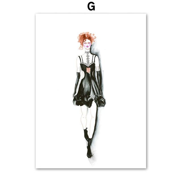 Poster und Drucke für Mädchenzimmer-Dekoration, moderne Mode, Leinwandgemälde für Innenräume, Figuren-Wand-Kunstdrucke, Bild ohne Rahmen