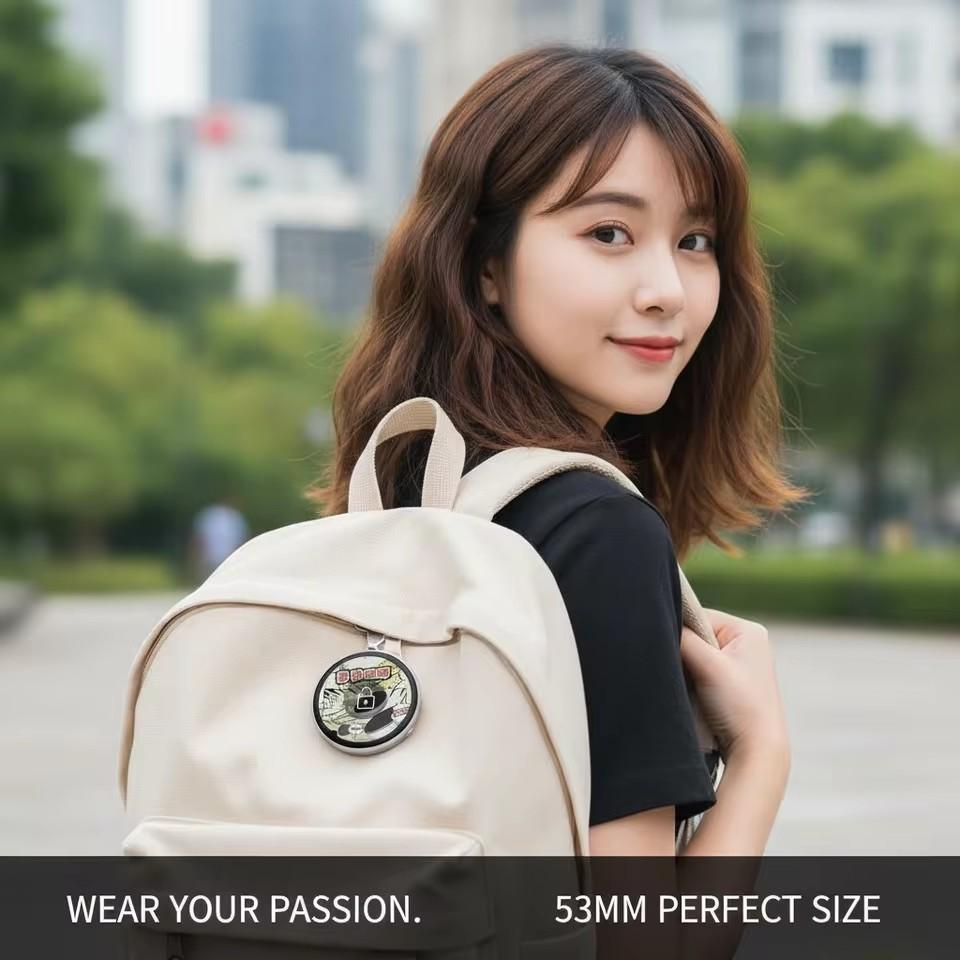 Dynamický elektronický anime e-odznak displej pin fototag chytrý kybernetický odznak 1,7palcový HD displej Bluetooth elektronická zobrazovací obrazovka