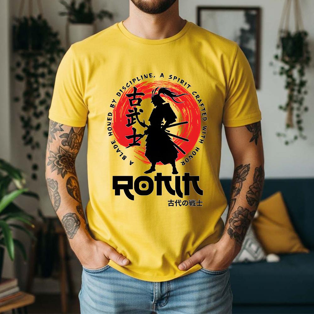 2026 Unisexs Casual Oversize Tee 100 Cotton Ancient Warrior Samurai Japanese Bushido Summer Short Sleeve