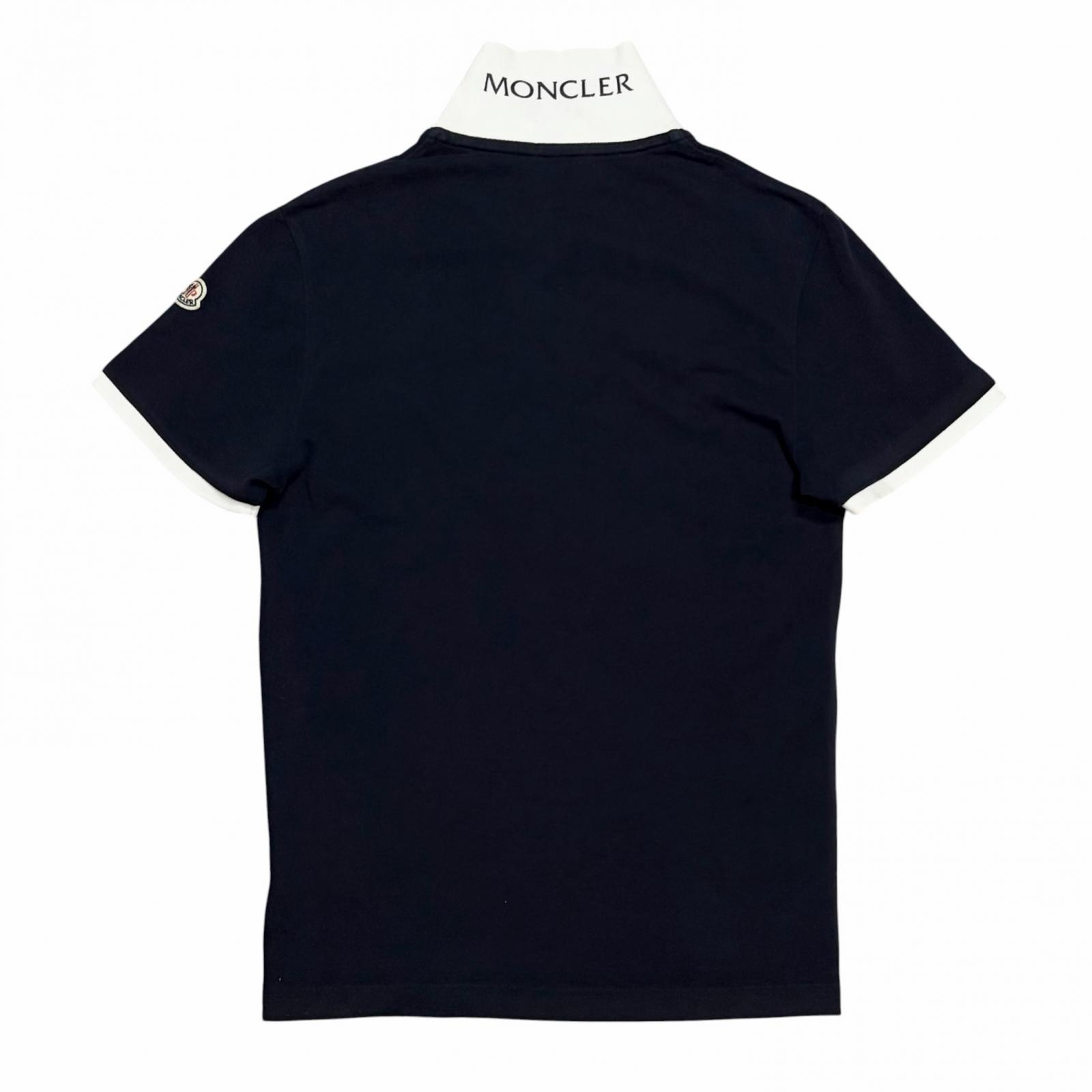 MONCLER Collar lining logo T-Shirt Dark Navy Size S Model B1091830985084556