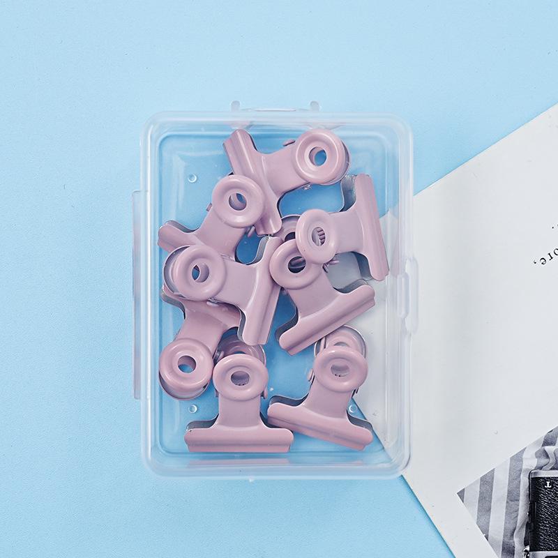 Premium Colorful Round-Head Metal Paper Clips Box