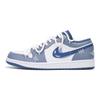 Jordan Air Jordan 1 Low top Vintage Basketball Shoes Men's Blue White 553558-414(Team32-)