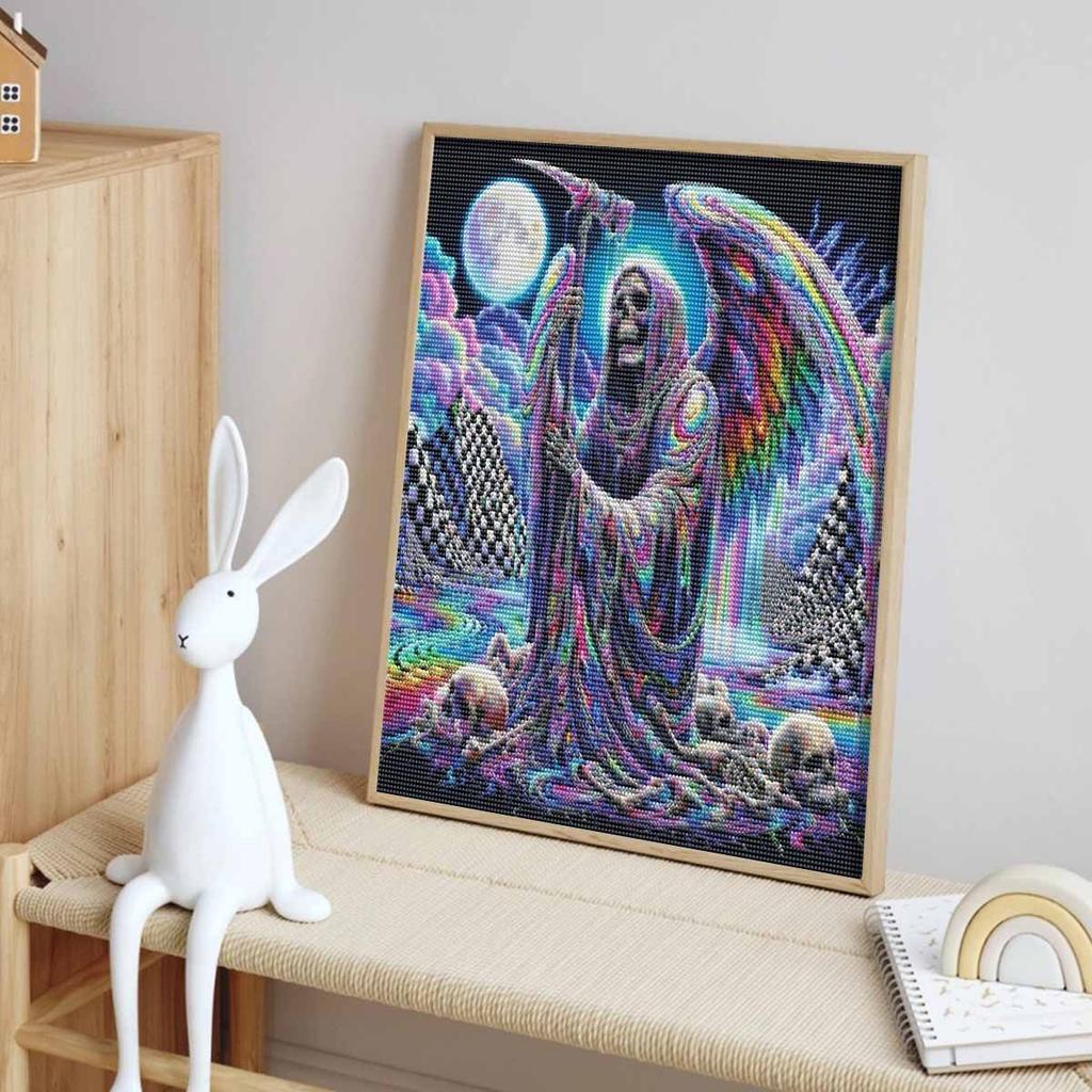 Halloween 5D Colorful Angel Diamond Full Diamond Art Painting Kit Diamond Painting Home Decor DIY Crafts Wall Art For Bedroom Decor