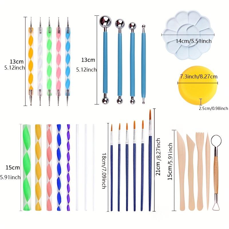 38 PCS Mandala Dotting Tools Painting Kit With Zipper Storage Bag For Painting Rocks, Mandala Art