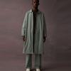 Fear Of God Essentials Drop 2 SS23 Long Coat Sycamore Solid Color Button Long American Heavyweight Trench Coat Unisex Coats Fog-Blue FOG-SS23-348