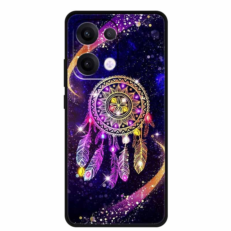 For Oppo Reno13 5G Case Soft TPU Cute Cartoon Silicon Back Cover for Oppo Reno 13 Pro Phone Cases Reno13Pro 13Pro 5G Black Shell