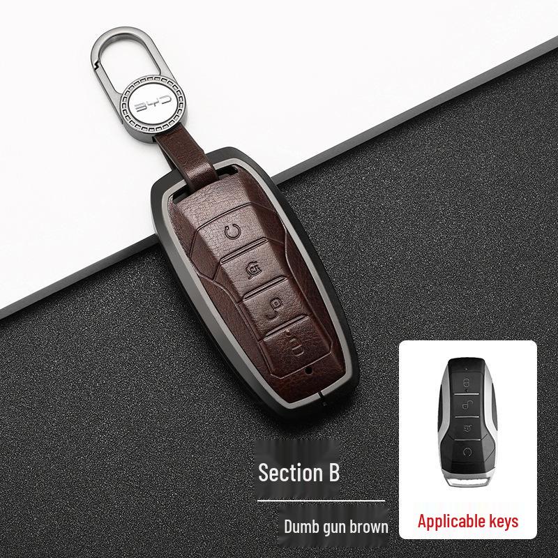 Full Coverage Key Case for BYD Models: Song, QinPLUS/dmi, Dolphin, e2, Tang, Han EV, e3, and Destroyer 05.