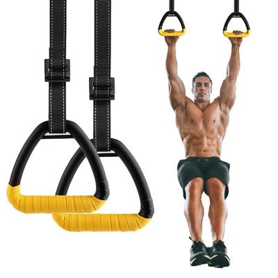 1 Çift Kaymaz Jimnastik Halkası Deliksiz Fitness Ekipmanı Outdoor Antrenman