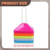 50 Pieces Soccer Cones Square Flexible 12.5cm with Holder Marking for Running Basketball Field