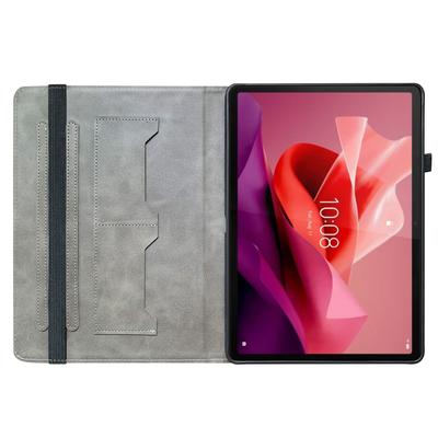 For Lenovo Tab P12 Case Pattern Printing Card Slots Tablet Shell with Foldable Stand