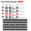 1 pièce ABS Emblème Capot Voiture Logo Capot Avant Badge Coffre Arrière Couvercle Volant Pour Tesla Modèle 3 Modèle Y Accessoires Auto