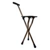 Tri-Fold Non-Slip Crutch Stool: Portable Walking Stick & Foldable Seat Cane