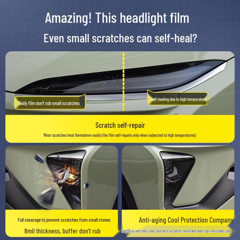 NIO ES7/ET5/ES6/ET7/ES8 Geräucherte Scheinwerfer TPU-Folie - Lichtgesteuerte Schutz- und Dekorative Abdeckung