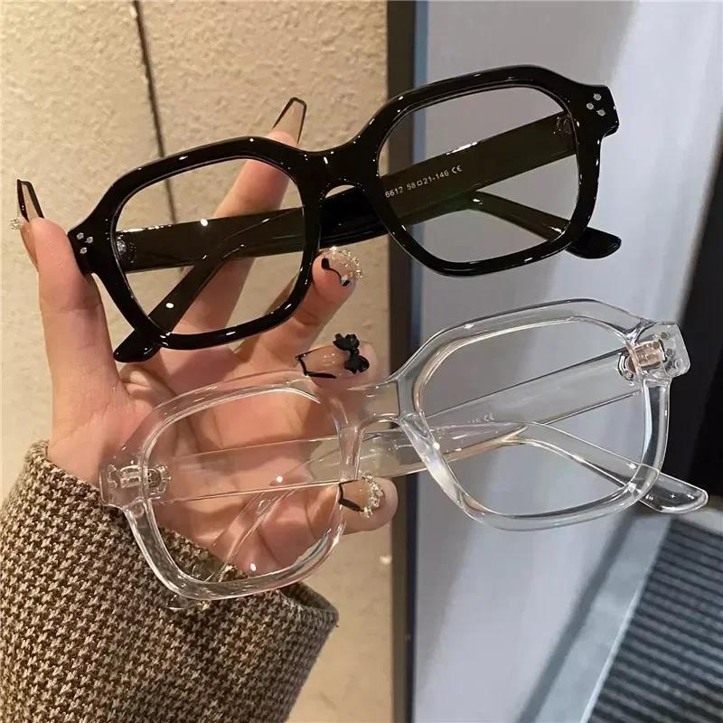 Women Oversized Men Trendy Fashionable Stylish Eyeglasses Retro Anti Blue Light Computer Glasses Frame Classic Spectacles Ouclos