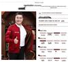 Elderly Men's Thickened Knitted Cardigan with Fleece, Wool Sweater for Grandpa and Grandma, Red Jacket