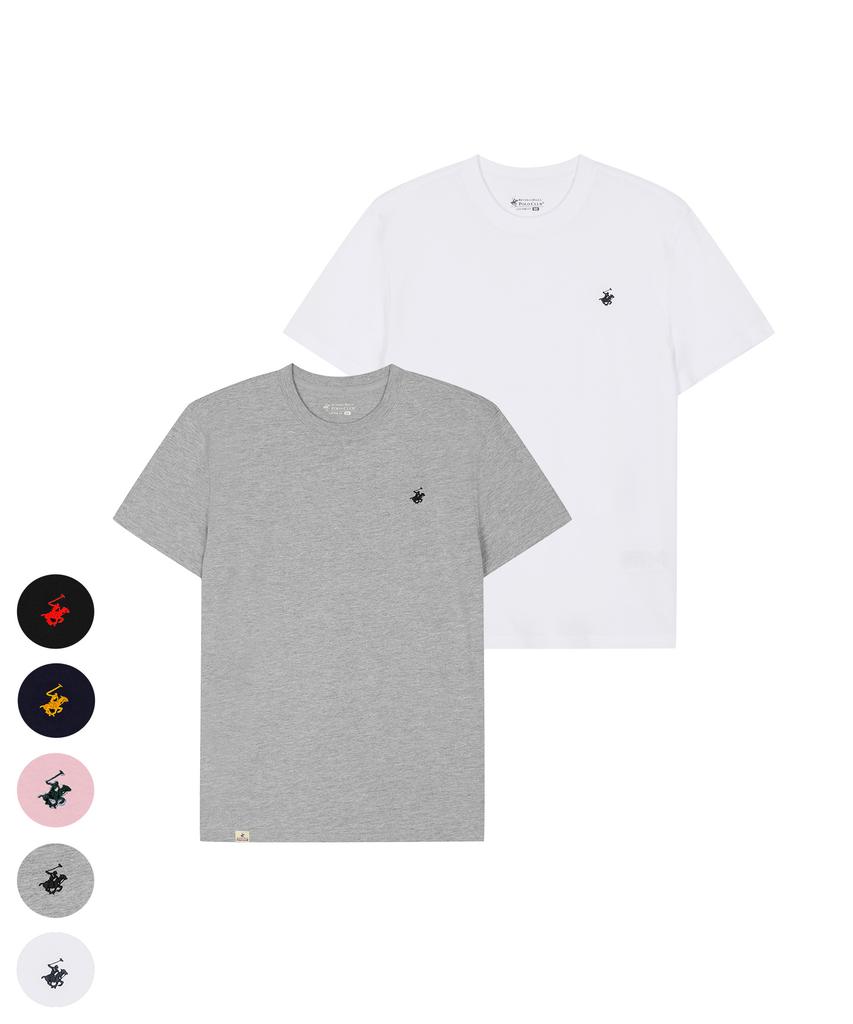 BHPOLOCLUB [2Pack] Women'S Basic Cotton Short Sleeve T-Shirt 5 Colors Ts004 (B Type)