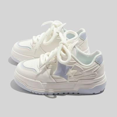 College Style Platform Sports Women's Shoes Spring New Design Sense Niche White Shoes Muffin Bottom Sports Board Shoes